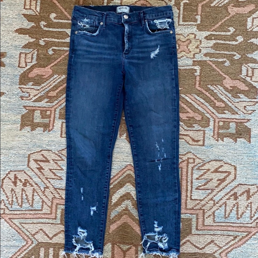 Agolde high waisted cropped jeans